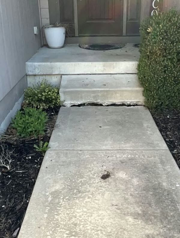 Concrete lifting work on a residential slab in Kansas City